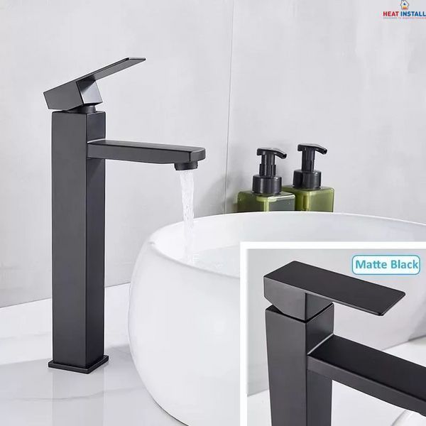 Змішувач високий для умивальника WEZER PRO11-02-BLACK 1044119 фото