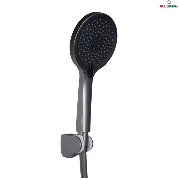 Змішувач для ванни Qtap Vlasta New (з душовим гарнітуром) QTVLA259GMB45643 Gunmetal Black PVD SD00051767 фото