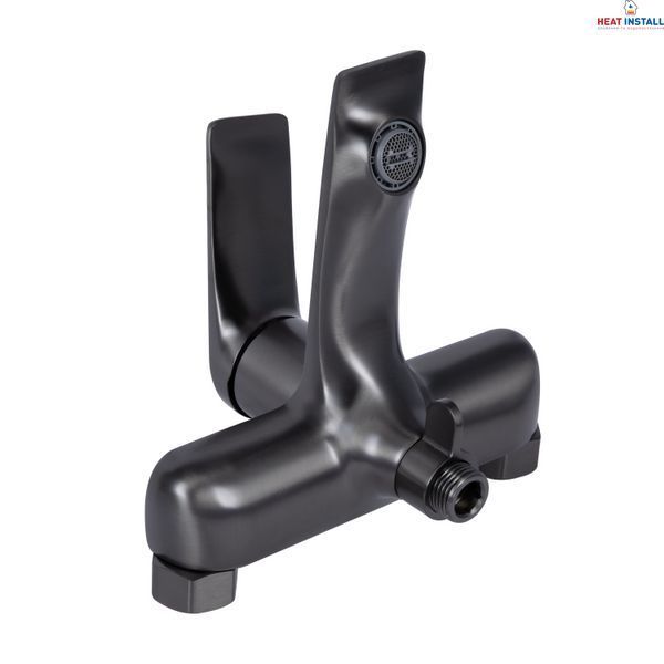 Змішувач для ванни Qtap Vlasta New (з душовим гарнітуром) QTVLA259GMB45643 Gunmetal Black PVD SD00051767 фото