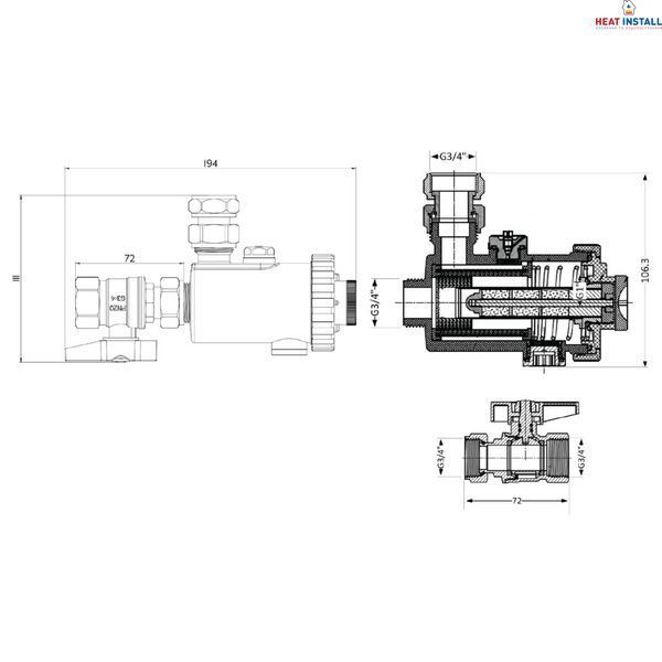 Фільтр-дешламатор Thermo Alliance Forte 3/4", кутовий (магнітний шламоуловлювач) TAF420G20 SD00054562 фото