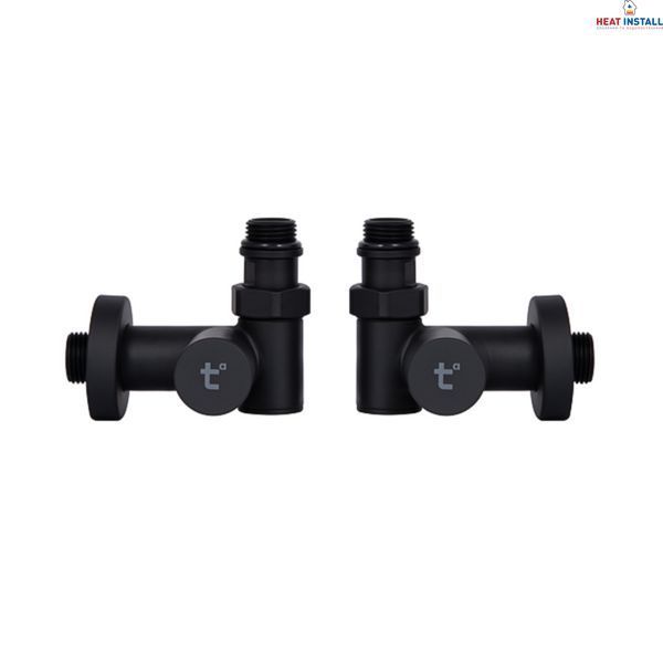 Комплект кранів Thermo Alliance Standart 1/2" чорний, для рушникосушарки кутовий SF395W15HEB SD00051862 фото