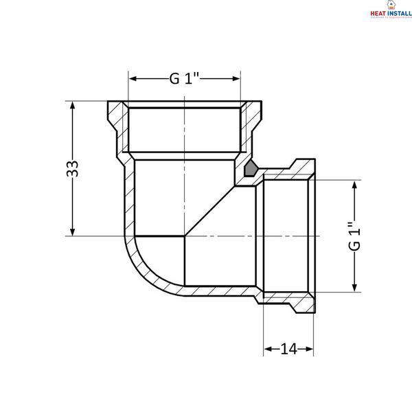 Кут Thermo Alliance Standart 1" ВР SD41825 SD00047870 фото