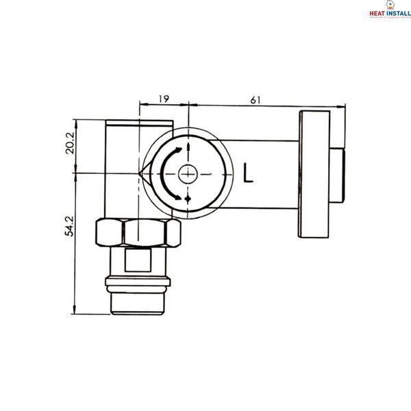 Комплект кранів Thermo Alliance Standart 1/2" чорний, для рушникосушарки кутовий SF395W15HEB SD00051862 фото