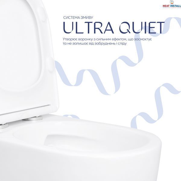 Унітаз підлоговий Qtap Evia Ultra Quiet 630&times;350&times;795 мм з сидінням Soft-close, White QTEVI27W49258 SD00055382 фото