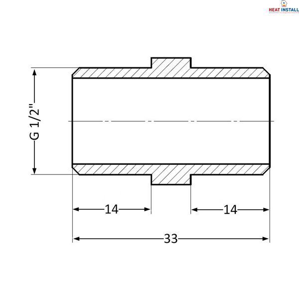Ніпель Thermo Alliance Standart 1/2" ЗР SD4071515L SD00047813 фото