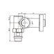 Комплект кранів Thermo Alliance Standart 1/2" чорний, для рушникосушарки кутовий SF395W15HEB SD00051862 фото 3