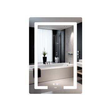 Дзеркало Lidz Kubis (KU2) 600х800 з LED-підсвічуванням Touch, з антизапотіванням, з димером, рег. яскравості LD78LF937608048449 SD00054573 фото