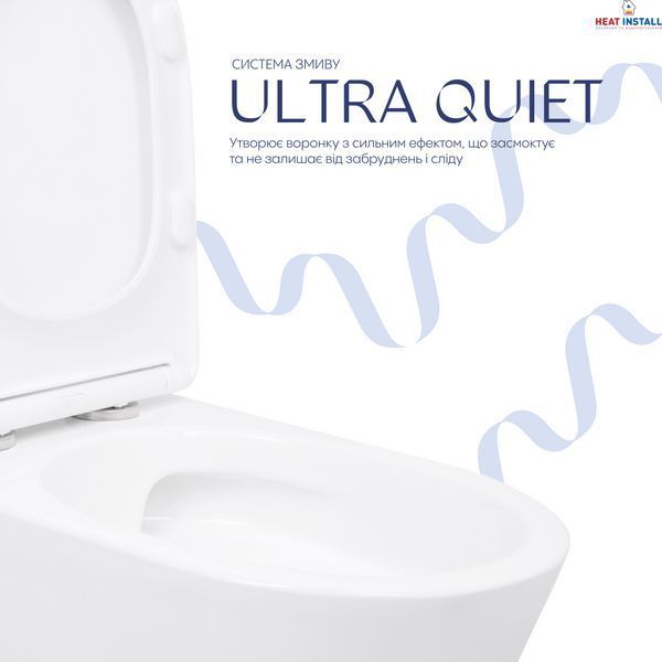 Унітаз підлоговий Qtap Arvin Ultra Quiet 630&times;350&times;795 мм з сидінням Soft-close, White QTARV27W49259 SD00055383 фото