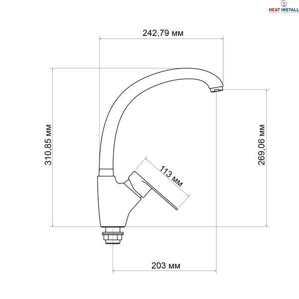 Змішувач для кухні Lidz Tani 007F (k40) LDTAN007FCRM44970 Chrome SD00051094 фото