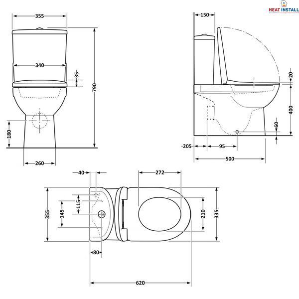 Унітаз підлоговий Qtap Arvin Ultra Quiet 630&times;350&times;795 мм з сидінням Soft-close, White QTARV27W49259 SD00055383 фото