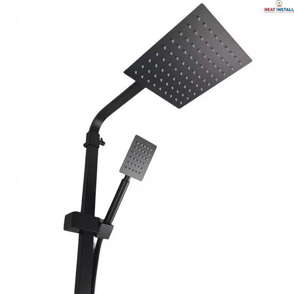 Душова система WEZER PRO16-02-BLACK, вилив - перемикач на лійку, 3-функції, чорний 1044121 фото