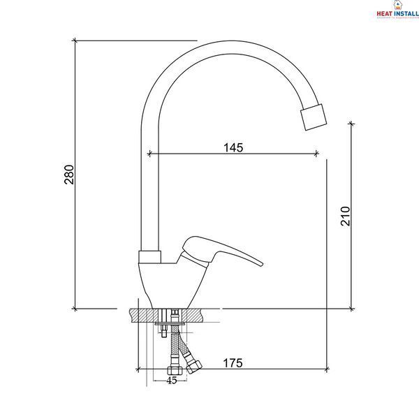 Змішувач для кухні Brinex 36W 007 SD00035689 фото