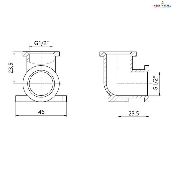 Кут Thermo Alliance Standart 1/2" ВР SD41815N SD00047873 фото
