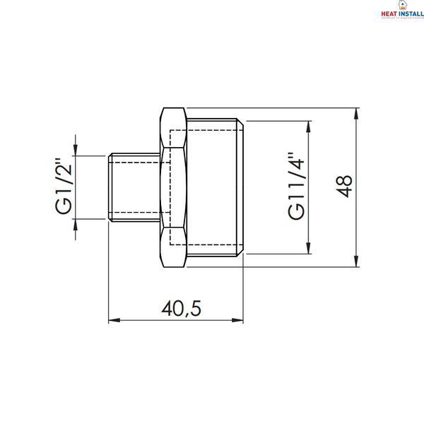 Ніпель редукційний Thermo Alliance Forte 1&nbsp;1/4х1/2" SF3593215 SD00002581 фото