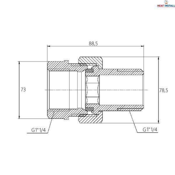 Згін "Американка" Thermo Alliance Forte 1&nbsp;1/4 прямий SF190W32 SD00008307 фото