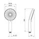 Лійка для ручного душу Lidz Niagara 32 120 мм округла LDNIA32GRP48536 Graphite SD00054660 фото 2
