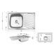 Кухонна мийка Brinex 7848 0,8 мм Micro Decor (BRIN7848MDEC08) SD00054098 фото 2