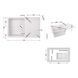 Кухонна мийка Lidz 790x495/230 WHI-01 (LIDZWHI01790495230) SD00039806 фото 4