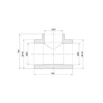 Трійник PPR Thermo Alliance 90х75х90 SD00029381 фото