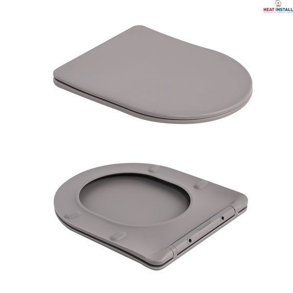 Унітаз підвісний Robin Ultra Quiet 490&times;365&times;325 мм, Stone Grey, з сидінням Slim Duroplast / Soft-close / Quick Release QT13332381АSSG Qtap SD00054282 фото