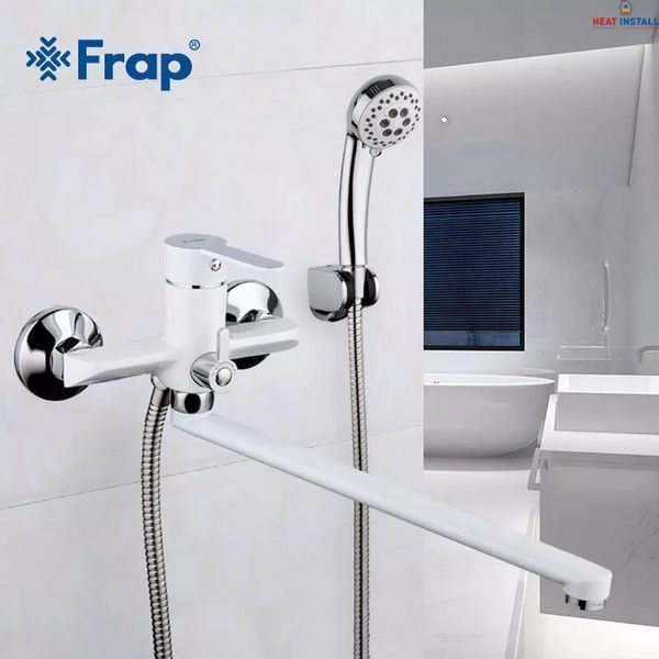 Змішувач для ванни Frap F2241, білий/хром 1033658 фото