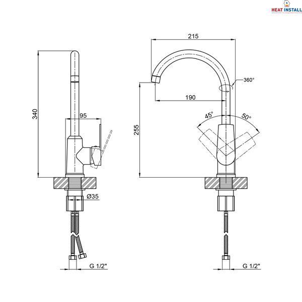 Змішувач для кухні Brinex 35C 20N SD00050845 фото