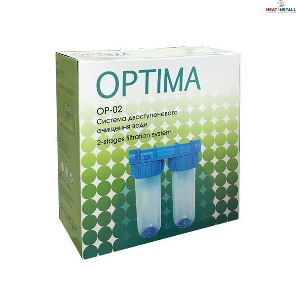 Система 2-х ступеневого очищення Optima OP-02, 3/4&Prime; 000017191 фото