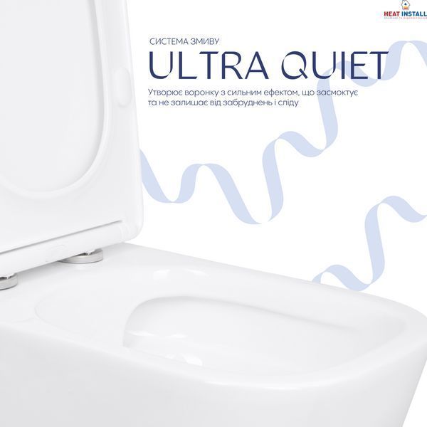 Унітаз підлоговий Qtap Stork Ultra Quiet 630&times;350&times;805 мм із сидінням Soft-close, White QTSTO27W49260 SD00055384 фото