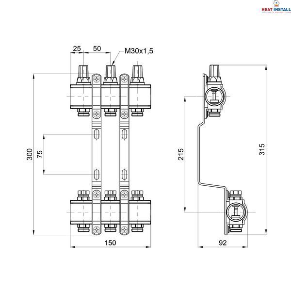 Колектор Thermo Alliance Forte 1" 3 виходи SF002W3 SD00039964 фото