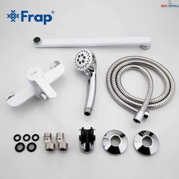 Змішувач для ванни Frap F2241, білий/хром 1033658 фото