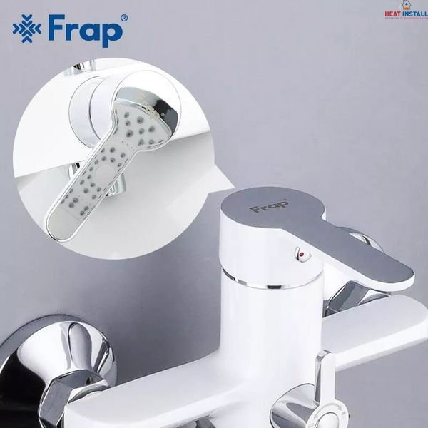 Змішувач для ванни Frap F2241, білий/хром 1033658 фото