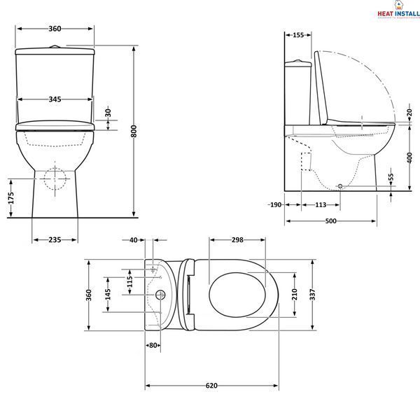Унітаз підлоговий Qtap Stork Ultra Quiet 630&times;350&times;805 мм із сидінням Soft-close, White QTSTO27W49260 SD00055384 фото