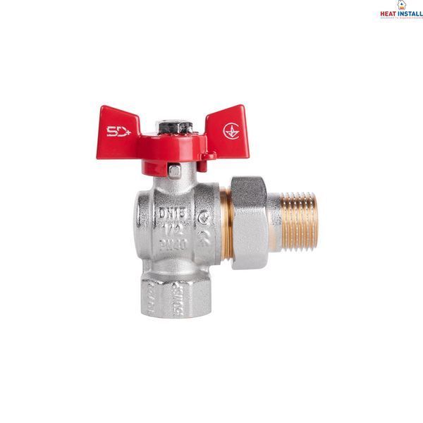Кран кульовий "Американка" Thermo Alliance Standart 1/2" ВЗ кутовий SD222NW15PN40 SD00021424 фото