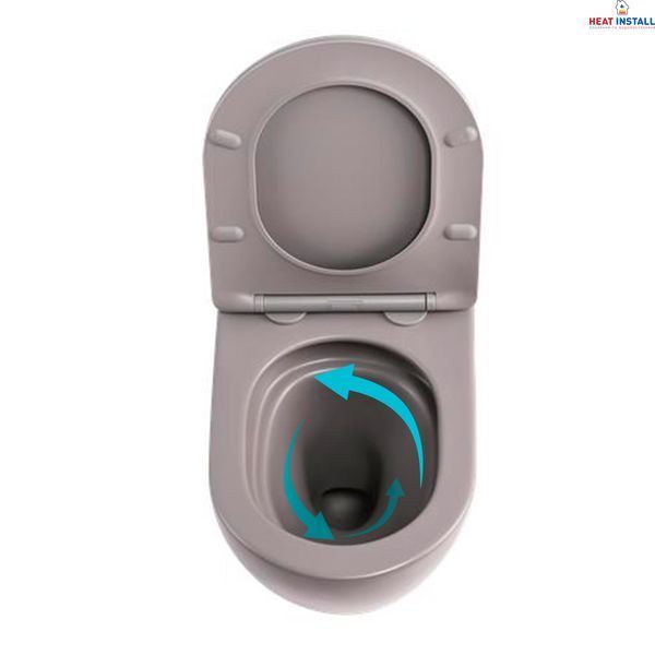 Унітаз підвісний Robin Ultra Quiet 490&times;365&times;325 мм, Stone Grey, з сидінням Slim Duroplast / Soft-close / Quick Release QT13332381АSSG Qtap SD00054282 фото