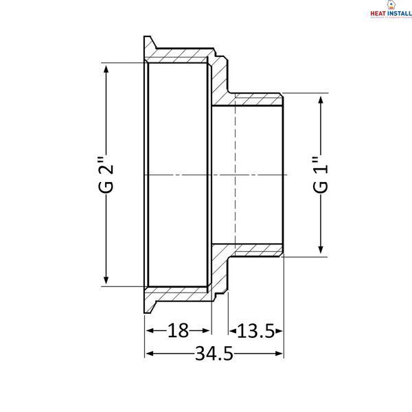 Перехідник Thermo Alliance Standart 2"х1" ВЗ SD4095025 SD00047830 фото