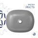 Раковина накладна Qtap Aquarius 470x380x120 мм, Stone grey, прямокутна, з донним клапаном QTAQA188SG49780 SD00055904 фото 4