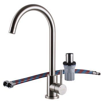 Змішувач для кухні EcoMIX ALPEN AISI-203S 000024957 фото