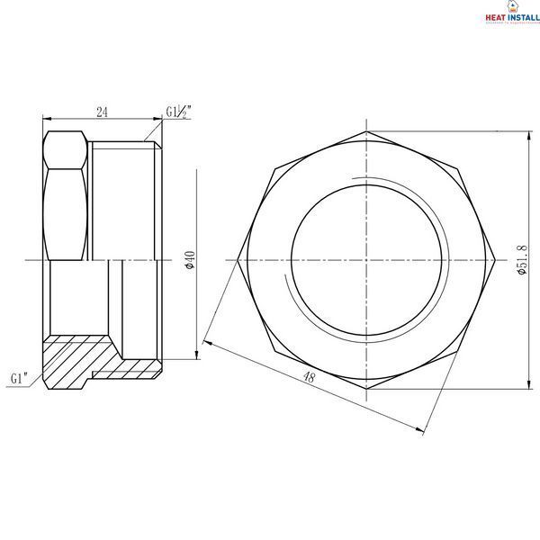 Футорка Thermo Alliance Forte 1" 1/2х1" ЗВ SF3744025 SD00002742 фото
