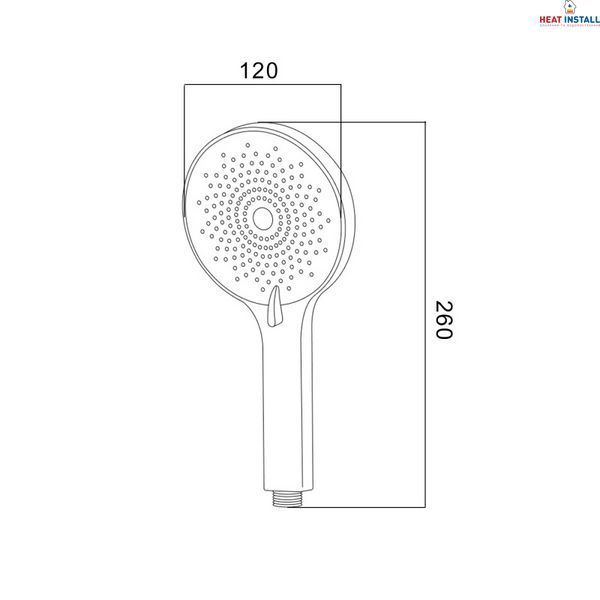 Лійка для ручного душу Lidz Niagara 32 120 мм округла LDNIA32CRM47554 Chrome SD00053678 фото