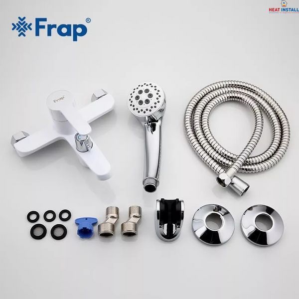 Змішувач для ванни Frap F3241, білий/хром 1033659 фото