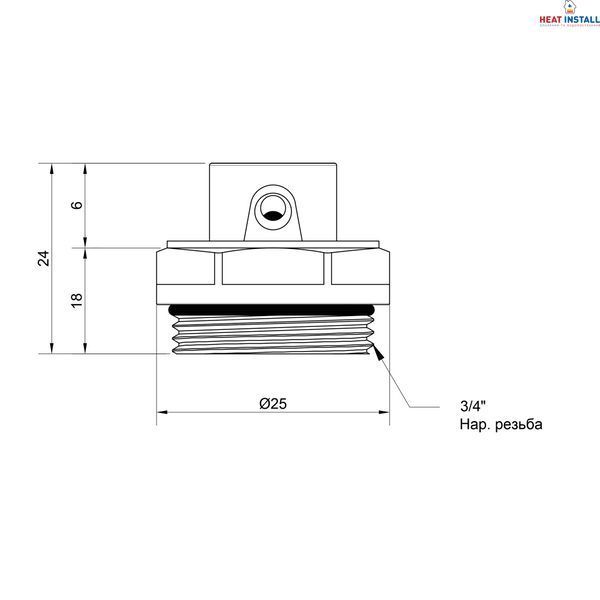 Кран Маєвського Thermo Alliance Standart 3/4" SD210W20 SD00005522 фото