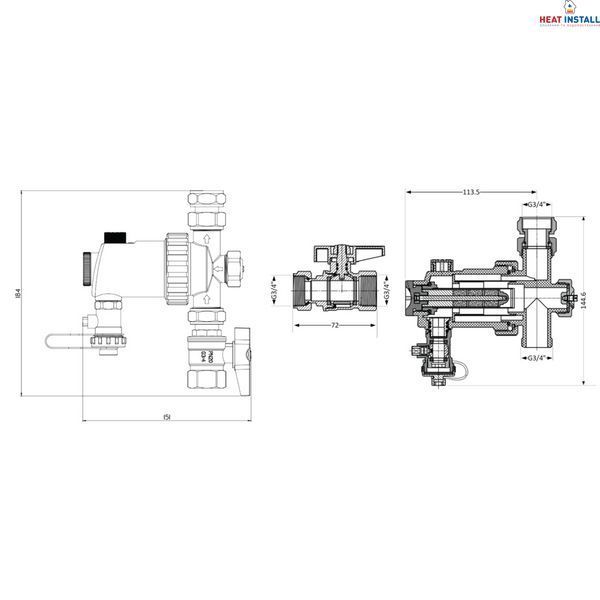 Фільтр-дешламатор Thermo Alliance Forte 3/4", універсальний (магнітний шламоуловлювач) TAF410G20 SD00054561 фото