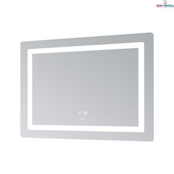 Дзеркало Lidz Kubis (KU2) 900х700 з LED-підсвічуванням Touch, з антизапотіванням, з димером, рег. яскравості LD78LF904907048452 SD00054576 фото