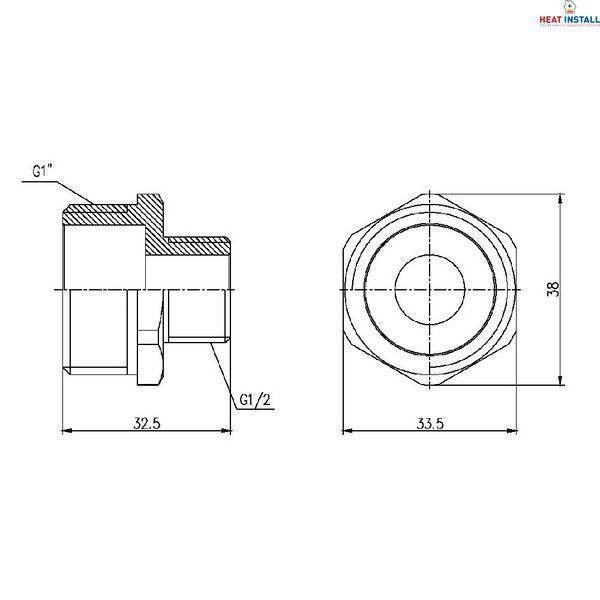 Ніпель редукційний Thermo Alliance Forte 1" х1/2" SF3592515 SD00002584 фото