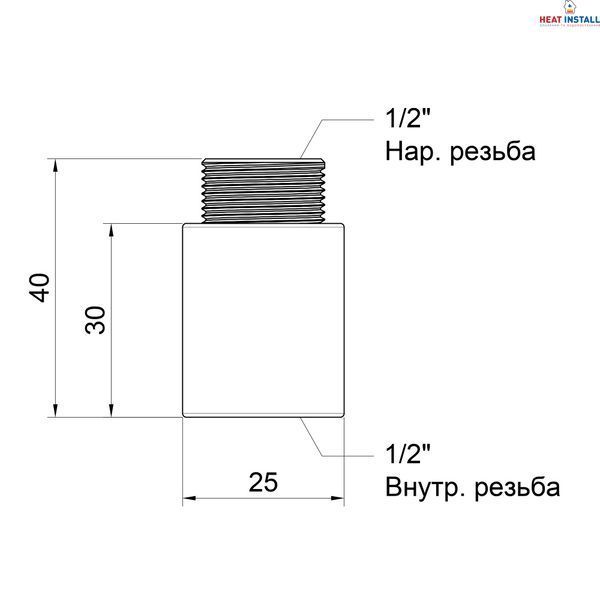 Подовжувач Icma 30х1/2" №19 SD00020809 фото