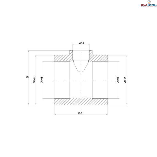Трійник PPR Thermo Alliance 110х50х110 SD00029382 фото