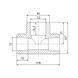 Трійник PPR Blue Ocean 75х32х75 редукційний SD00009225 фото 2