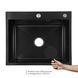 Lidz Handmade H6050HB Мийка для кухні інтегрована Decor Black PVD Honeycomb 2,5/0,5 мм LDH6050BDECPVD48371 SD00054495 фото 3